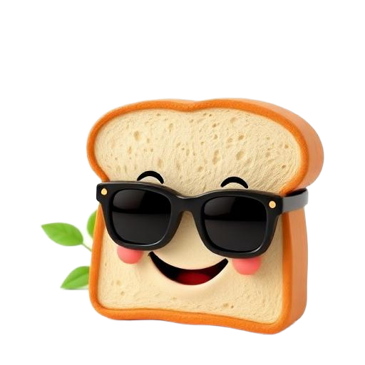Toast character wearing sunglasses